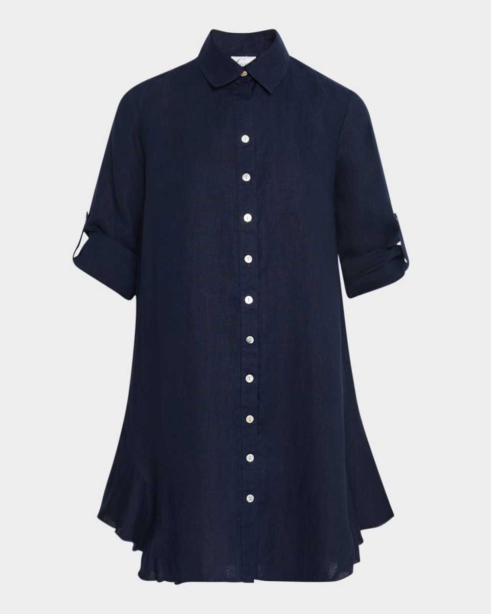 Agatha Washed Linen Shirtdress